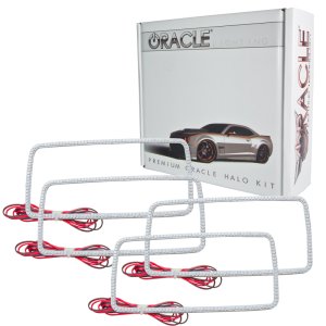 GMC Sierra Headlight Halo Kit - ORACLE Lighting - New Square Ring Design - White - `07-`13